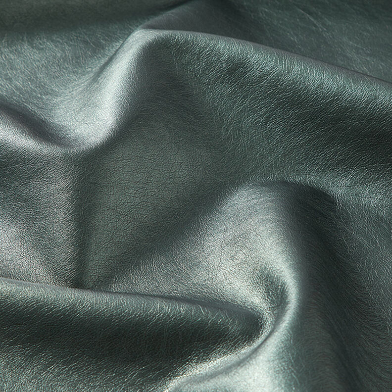 Imitatieleer Metaalglans – donkergroen,  image number 2