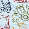 French Terry sommersweat Bouwvoertuigen| Poppy Fabrics – babyblauw/marineblauw,  thumbnail number 2