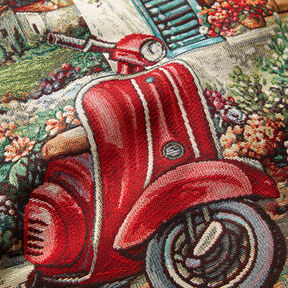 Decopaneel Gobelin Vespa – karmijnrood/lichtbeige, 