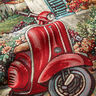 Decopaneel Gobelin Vespa – karmijnrood/lichtbeige,  thumbnail number 2