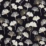 Decostof Jacquard Ginkgobladeren – zwart/goud,  thumbnail number 1