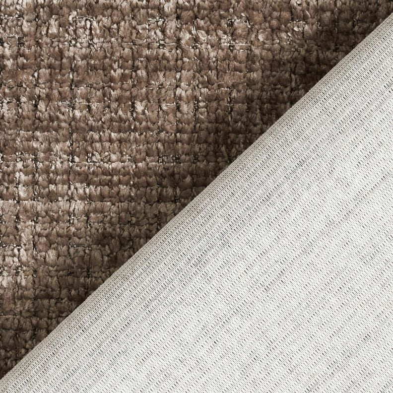 Bekledingsstof Chenille Effen – taupe,  image number 3