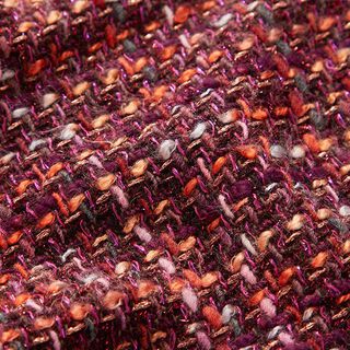 Bouclé scheerwolmix Lurex – merlot, 