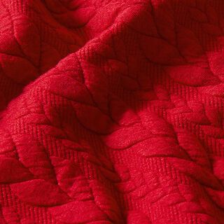Jerseyjacquard cloqué kabelsteekpatroon – rood, 