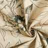 Decostof Half panama getekende bloemen – anemoon/zwart,  thumbnail number 3
