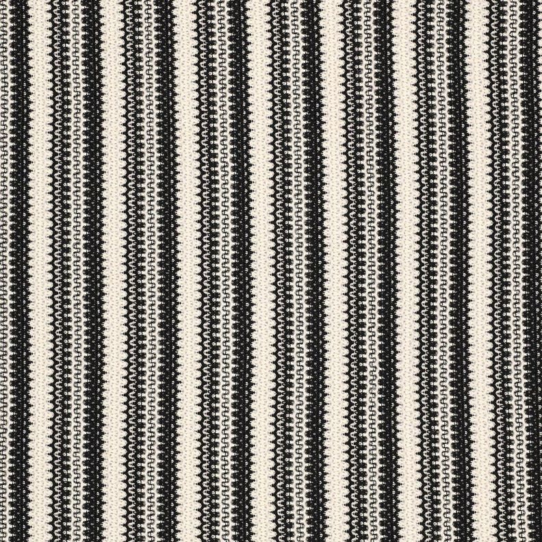 Breistof Strepen| Poppy Fabrics – zwart/ecru,  image number 1