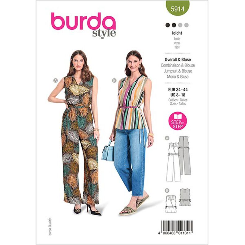 Overall/blouse  | Burda 5914 | 34-44,  image number 1