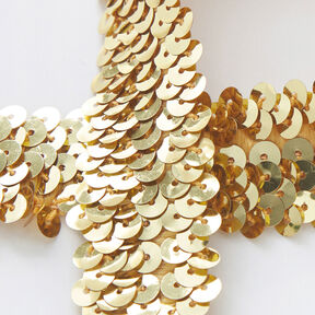 Elastisch paillettenband [30 mm] – goud, 