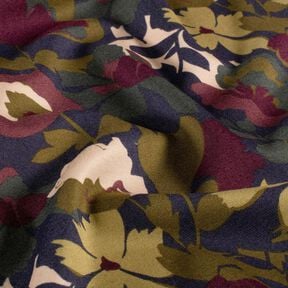 Romaniet jersey Bloemenveld – marineblauw/merlot, 