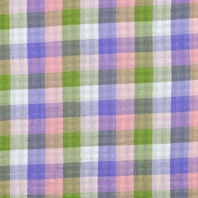 Mousseline/dubbel gehaakte stoffen Ruit Doubleface | Poppy Fabrics – roze/lavendel, 