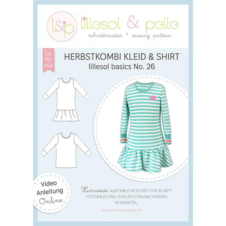 Herfstcombinatie jurk & shirt, Lillesol & Pelle No. 26 | 80 - 164,  image number 1