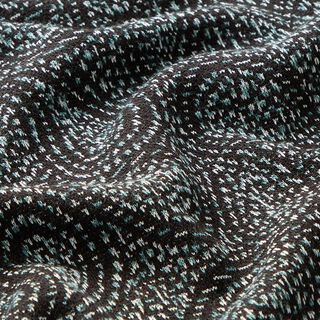 Breijacquard abstract Paisleypatroon – zwart/wit, 