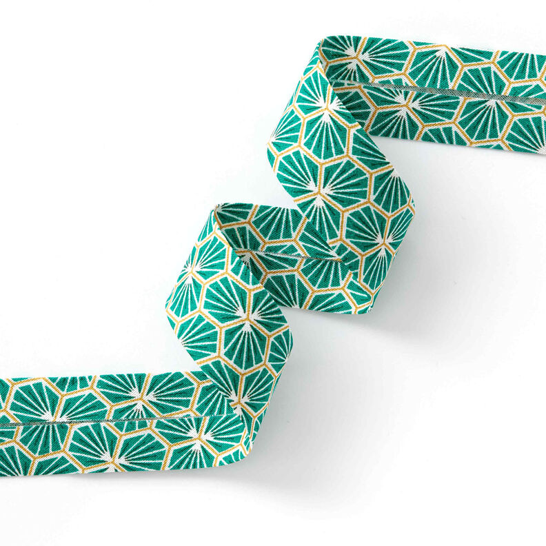 Biasband ruiten [27 mm] – groen,  image number 2