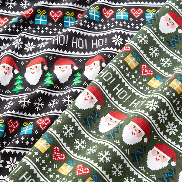 French Terry Ho! Ho! Ho! – zwart, image number 5