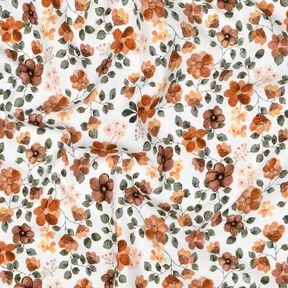 GOTS Katoenjersey Herfstbloemen Digitaal printen – wit/roos,  GOTS Katoenjersey Herfstbloemen Digitaal printen – wit/roos,