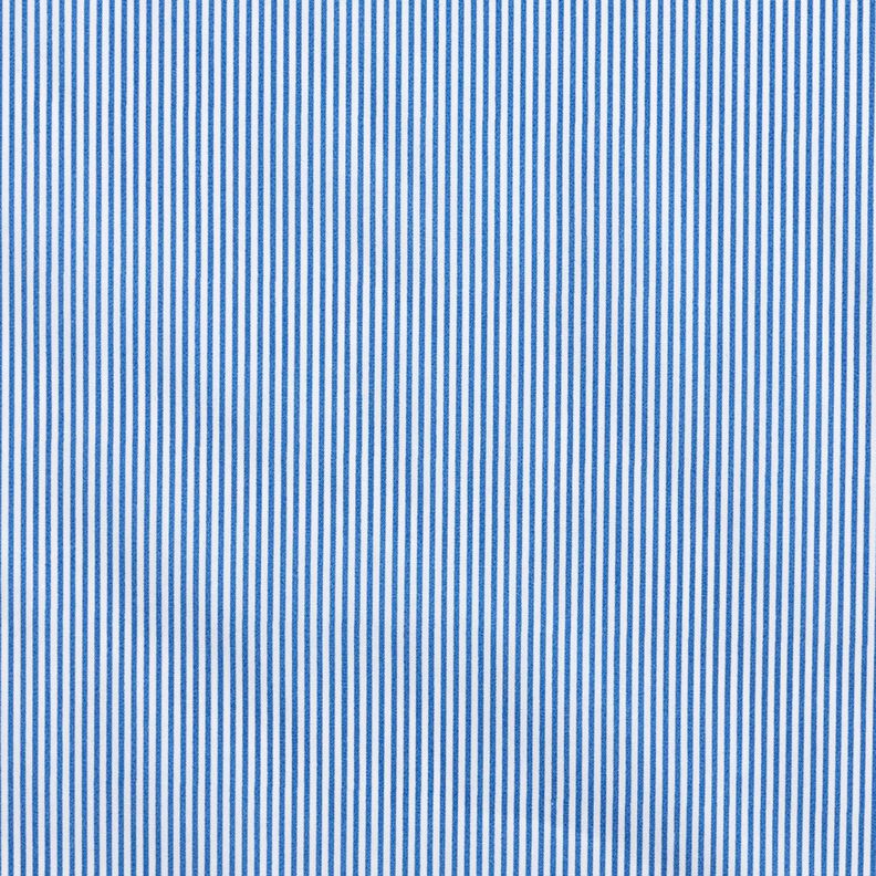 Katoenpopeline Ministrepen – koningsblauw/wit,  image number 1
