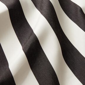 Outdoorstof Canvas Blokstrepen – zwart/ivoor, 
