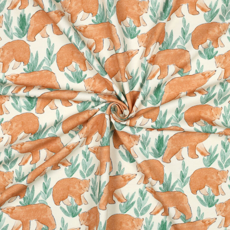 French Terry sommersweat Aquarelberen Digitaal printen | Poppy Fabrics – ecru,  image number 3