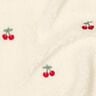 Teddy pluche geborduurde kersen | Poppy Fabrics – ivoor/chili,  thumbnail number 2