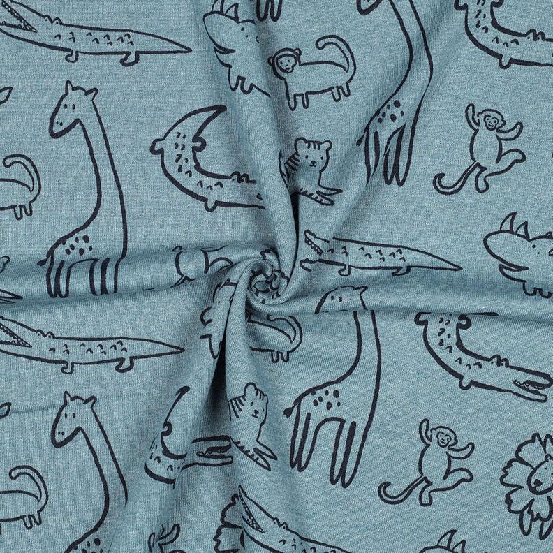 Sweatshirt Safaridieren | by Poppy – duifblauw/anthraciet,  image number 3