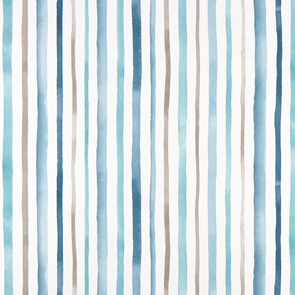 Decostof half panama aquarellen strepen – wit/blauw,  image number 1