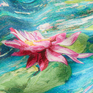 Decostof digitale print Monet – turkoois, 