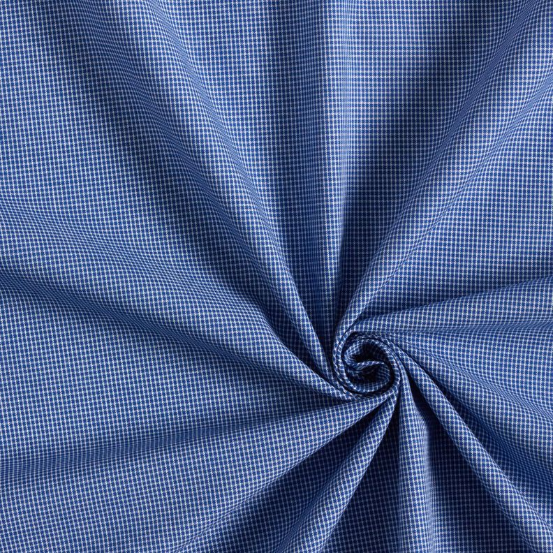 Overhemdenstof mini geruit – wit/jeansblauw,  image number 3