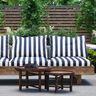 Outdoorstof Canvas Blokstrepen – indigo/ivoor,  thumbnail number 6