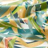 Gecoate katoen Delicate bladeren – blauwe spar/currygeel,  thumbnail number 3