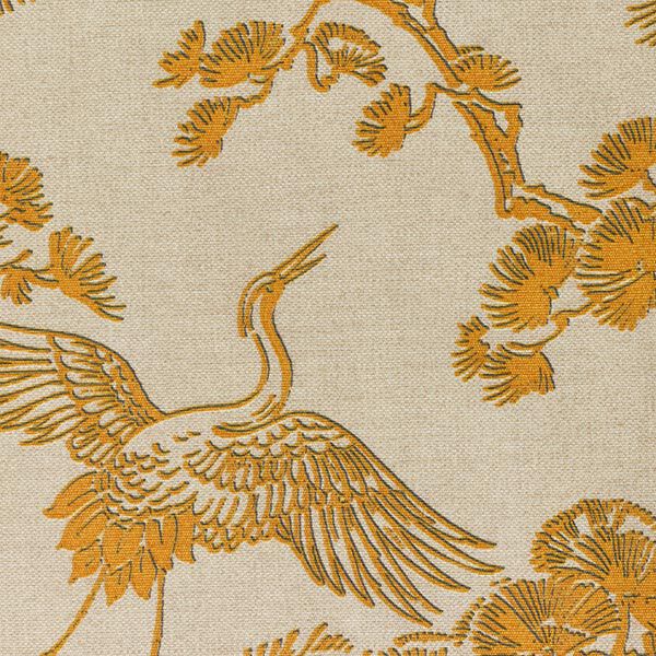 Decostof Canvas Chinese kraanvogel – beige/currygeel,  image number 6