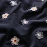 Geborduurde bloemen van babycord – nachtblauw,  thumbnail number 2