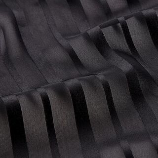 Chiffon satijn strepen – zwart, 