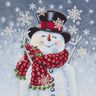 Panel Gobelin Sneeuwman lurex – wit,  thumbnail number 1
