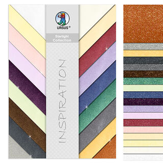 Glitterkarton-set Starlight 23cm x 33cm [200g/m²], 18 Blad, 