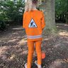 French Terry sommersweat Borduurstof Bouwvakker zijn – lichtoranje/zilvergrijs,  thumbnail number 7