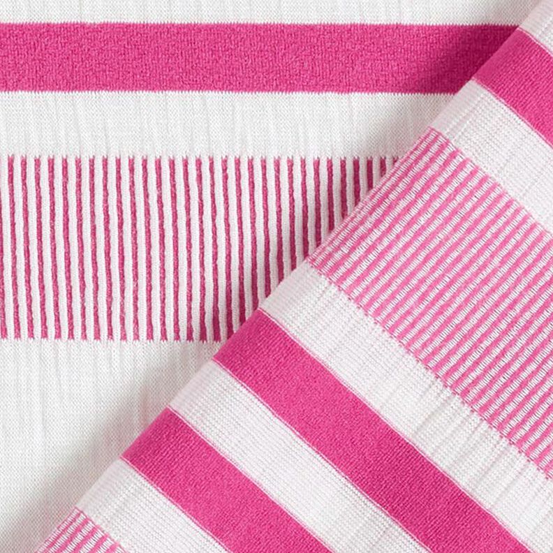 Viscosejersey gecrasht – wit/pink,  image number 5