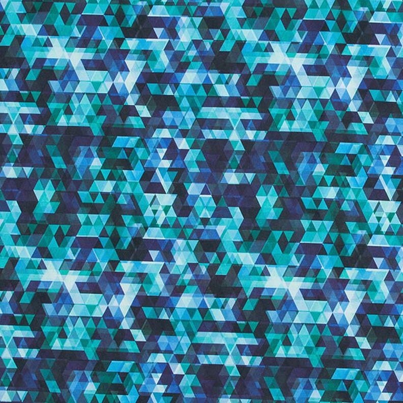 Softshell kleurrijke driehoeken Digitaal printen – nachtblauw/turkoois,  image number 1