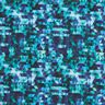 Softshell kleurrijke driehoeken Digitaal printen – nachtblauw/turkoois,  thumbnail number 1