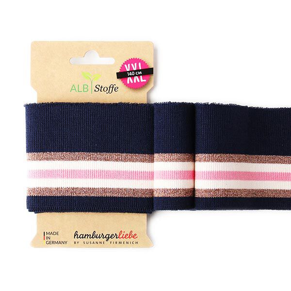 BIOLOGISCHE BOORDSTOF CUFF ME GLAM  [140 CM | 8 CM]  | Albstoffe | Hamburger Liebe,  image number 1