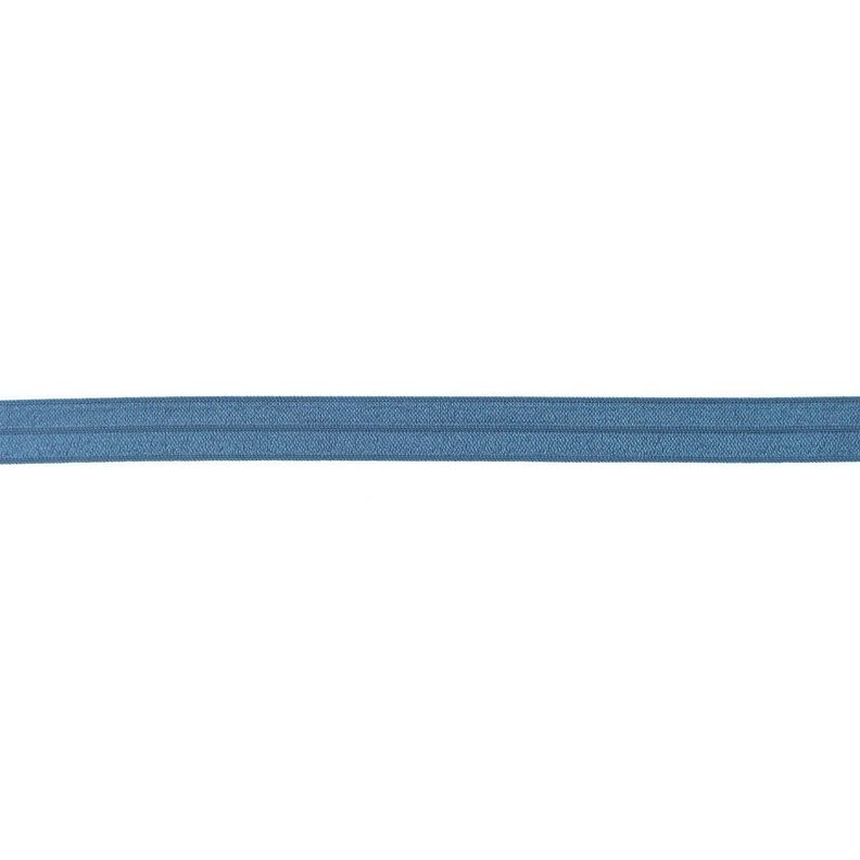 Elastische boordstrook  glanzend [15 mm] – jeansblauw,  image number 1