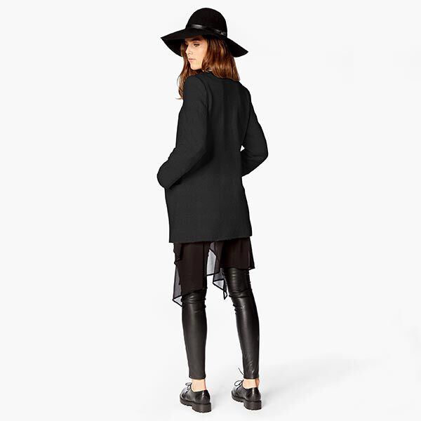 Mantelstof gerecycled polyester – zwart,  image number 6