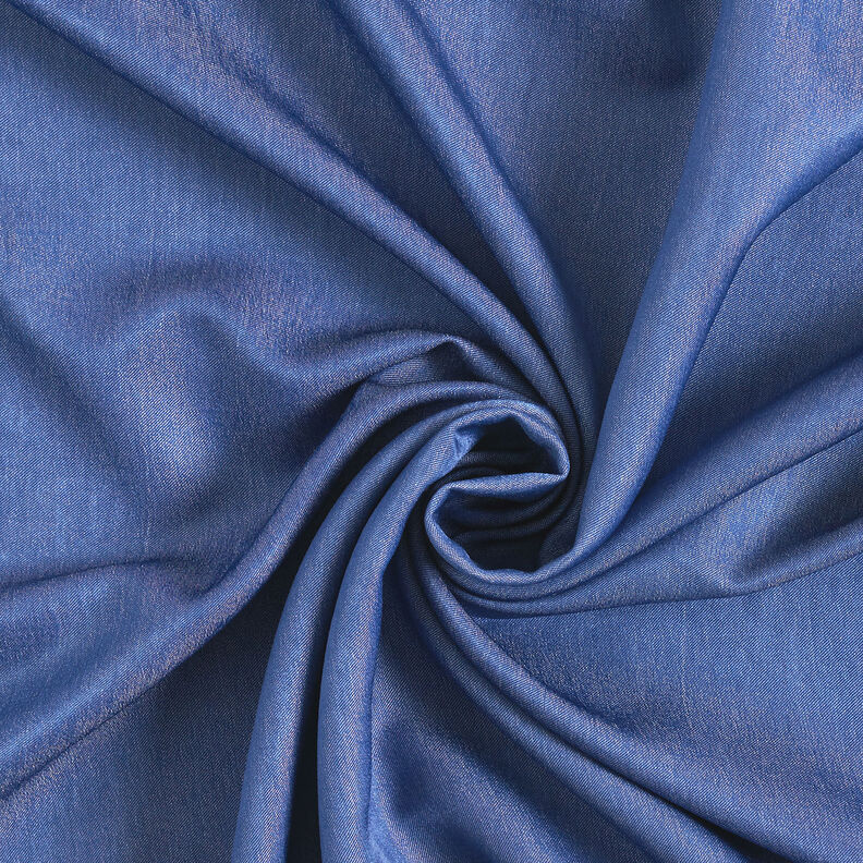 Viscose chambrey effen – jeansblauw,  image number 1