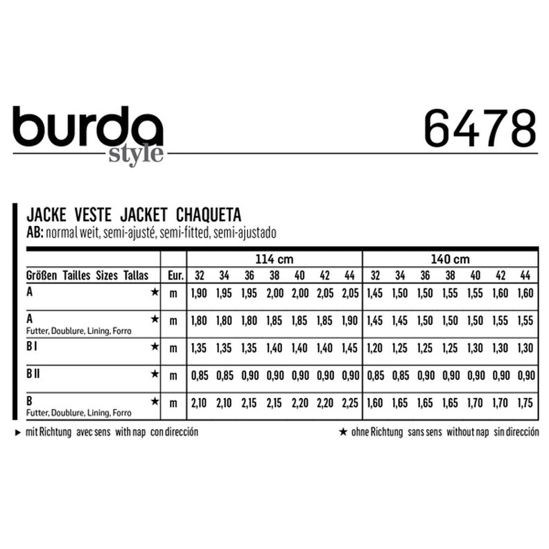 Jas | Blouson, Burda 6478 | 32 - 44,  image number 9