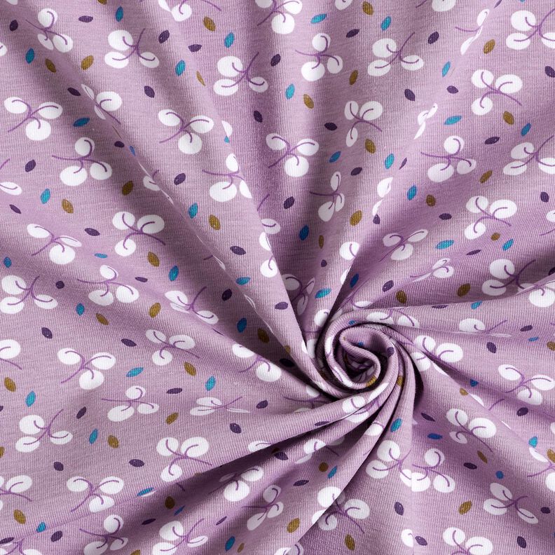 Katoenjersey Takken en stippen – lavendel,  image number 3