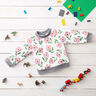 Sweatshirt geruwd Bloemen | by Poppy – ivoor/roze,  thumbnail number 6