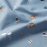 GOTS Katoenpopeline Beer en uil in beweging – licht jeansblauw,  thumbnail number 2