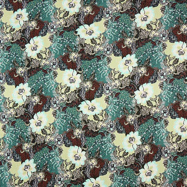 Viscose jersey Bos collage – groen, image number 1