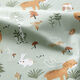 Katoenpopeline Dieren in het bos – pastelgroen,  thumbnail number 2