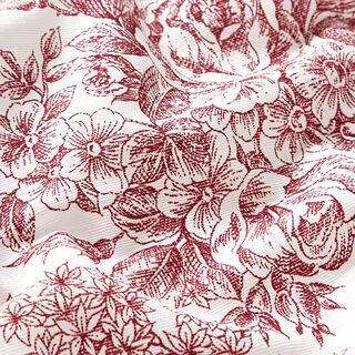 Decostof Canvas Romantiek – wit/karmijnrood, 