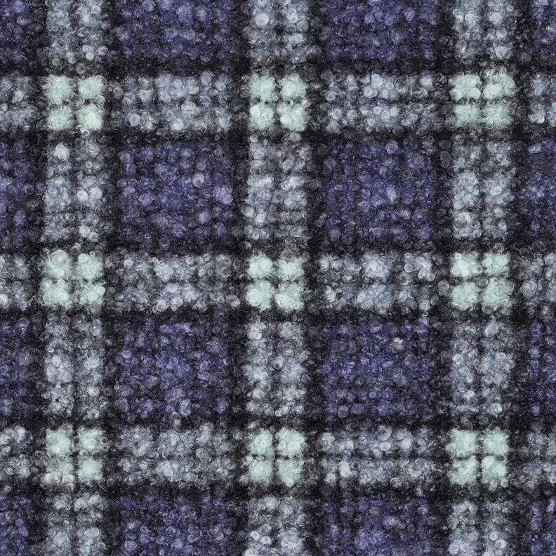 Tricot bouclé Ruit – lila/licht mint, image number 1